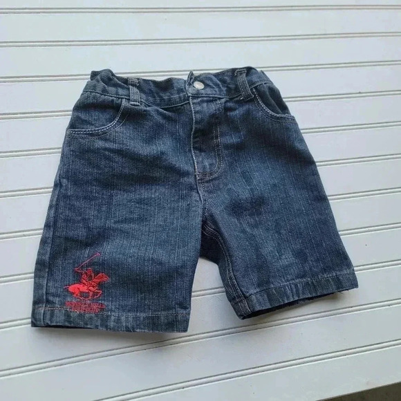 Lot Of 3 Boys U.S. Polo Assn Cargo Shorts Dickies Gray Black Jean Denim Blue 4T - Picture 4 of 6